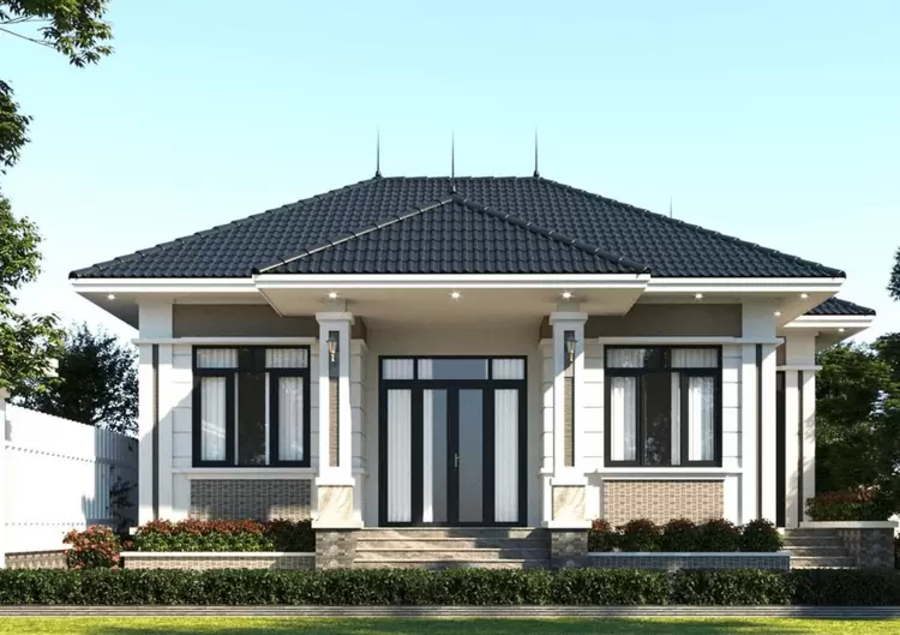 Mẫu nhà cấp 4 mái Nhật 3 phòng ngủ đẹp, hiện đại, giá rẻ