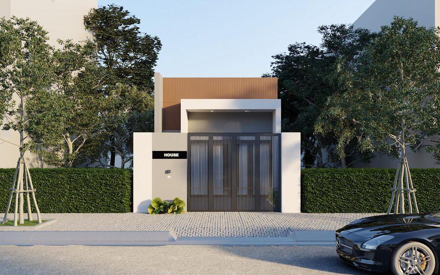 Mặt tiền nhà cấp 4 đẹp hiện đại 2 phòng ngủ mang phong cách đổi mới, thông thoáng