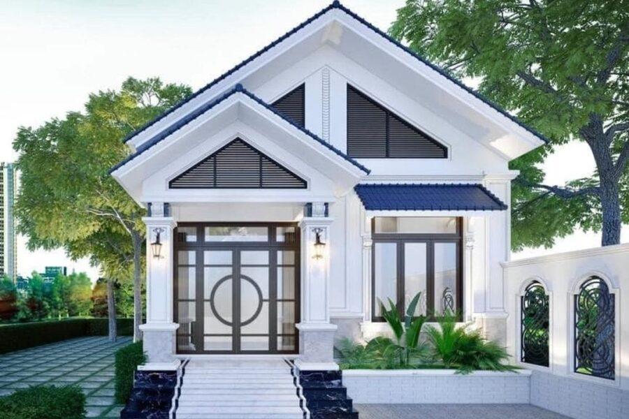 Thiết kế kiến trúc nhà mái Thái 1 tầng gần gũi, thân thuộc