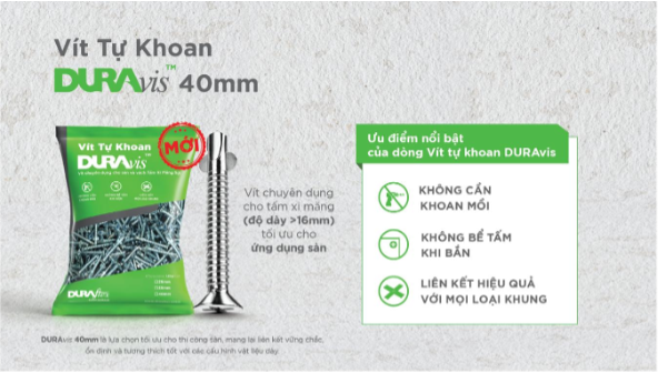 Vít tự khoan Duravis 40mm mới