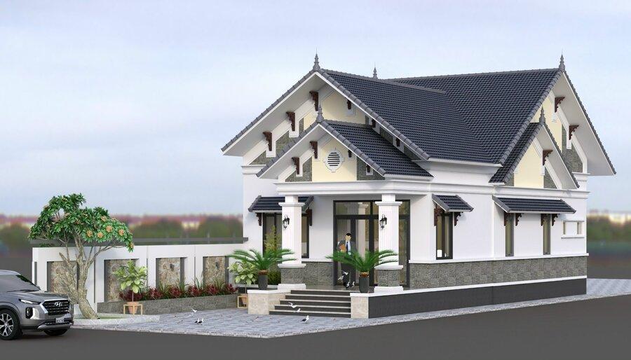 Mẫu nhà cấp 4 4 phòng ngủ 400 triệu hiện đại ở nông thôn với không gian sống thoáng đãng, đón gió và ánh sáng tự nhiên tốt