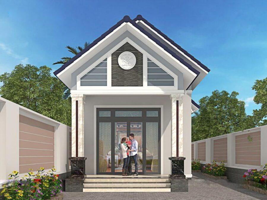 Mẫu nhà cấp 4 mái Thái 5x20m tối giản