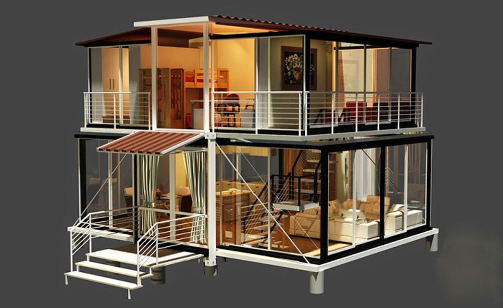 Khung thép của nhà lắp ghép, chịu trách nhiệm nâng đỡ toàn bộ tải trọng công trình