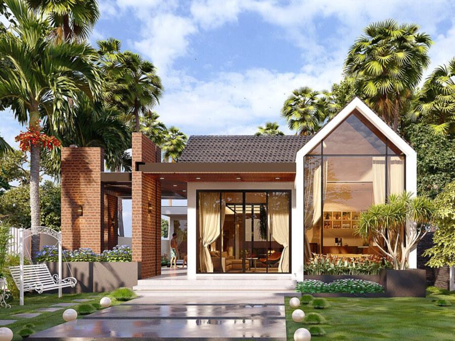 Mẫu nhà cấp 4 giá 500 triệu phong cách resort tại gia (Nguồn: Internet)