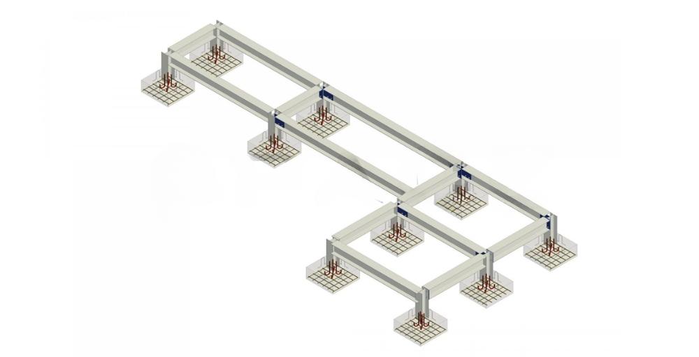 Phần móng của mẫu nhà lắp ghép