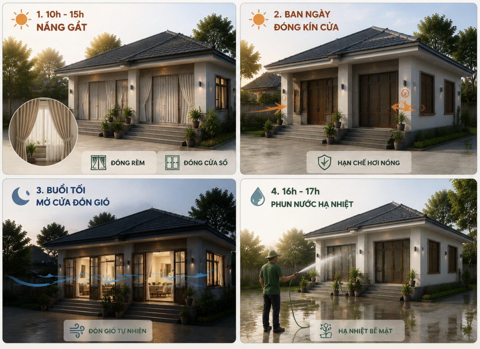 Một số giải pháp giúp nhà hạn chế hấp thụ nhiệt từ bên ngoài