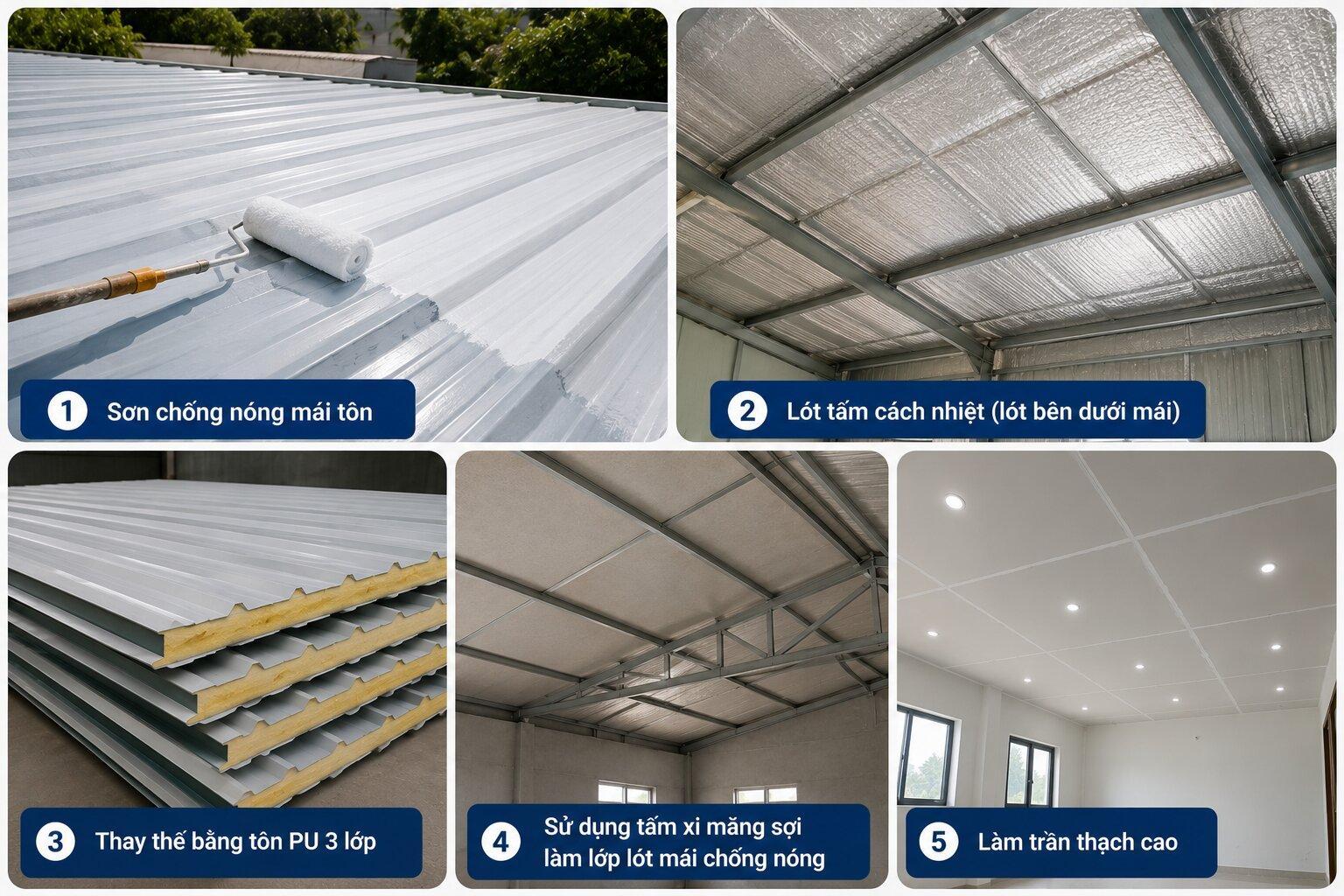Thi công các hệ chống nóng cho mái nhà cấp 4