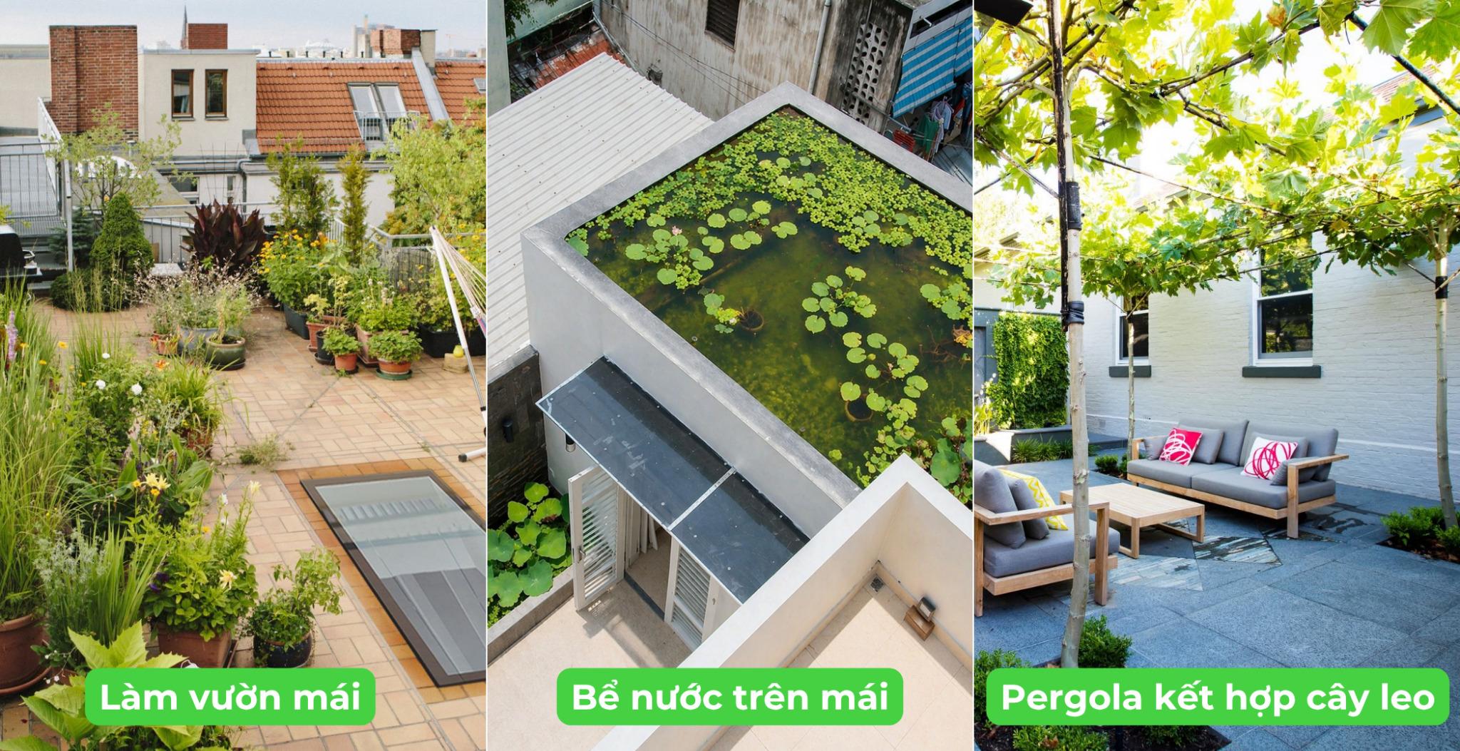 Chống nóng cho mái kết hợp tạo không gian thư giãn, cải thiện thẩm mỹ