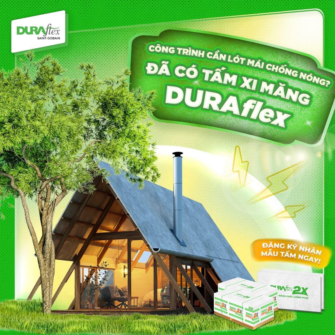 Tấm xi măng xanh DURAflex chính là giải pháp ứng dụng tối ưu cho mái, được hàng ngàn công trình tin dùng