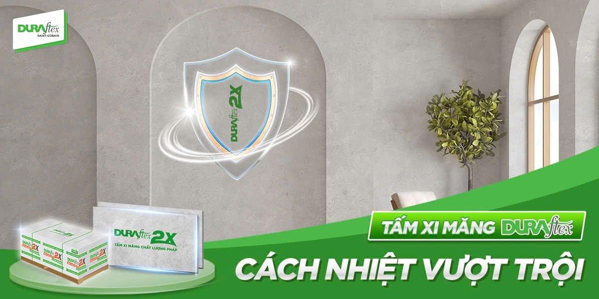 Tấm xi măng Duraflex cách nhiệt vượt trội