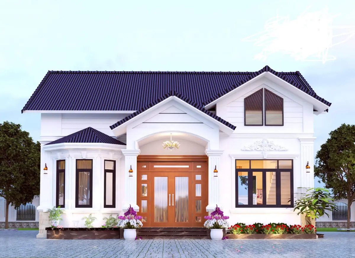 Nhà cấp 4 mái Thái được xây mới lại từ nhà cấp 4 3 gian cũ (Nguồn: Internet)