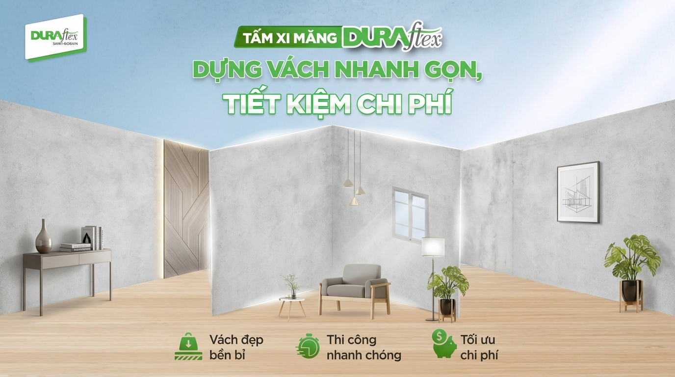 dựng vách nhanh gọn, tiết kiệm chi phí