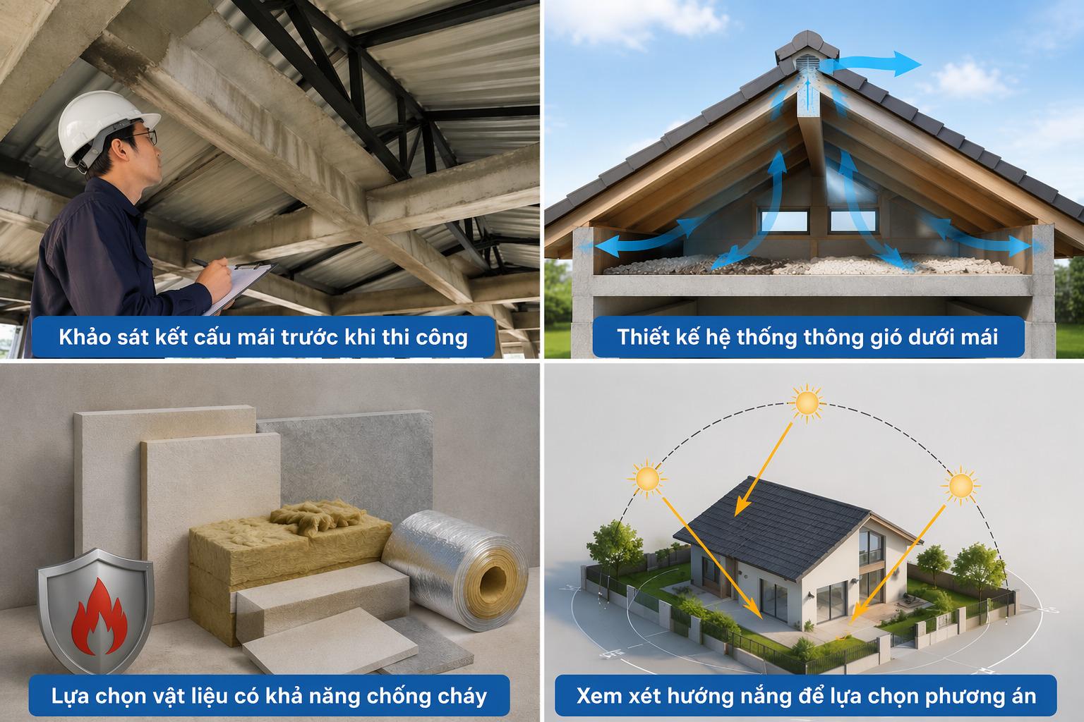 Lưu ý khi chọn phương án chống nóng cho mái nhà