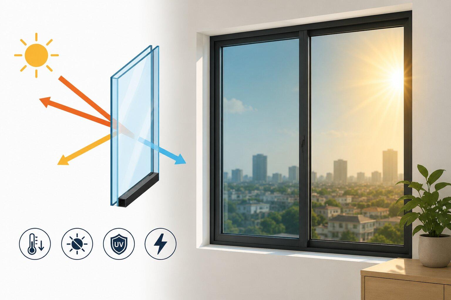 Sử dụng kính cản nhiệt cho cửa sổ hướng Tây