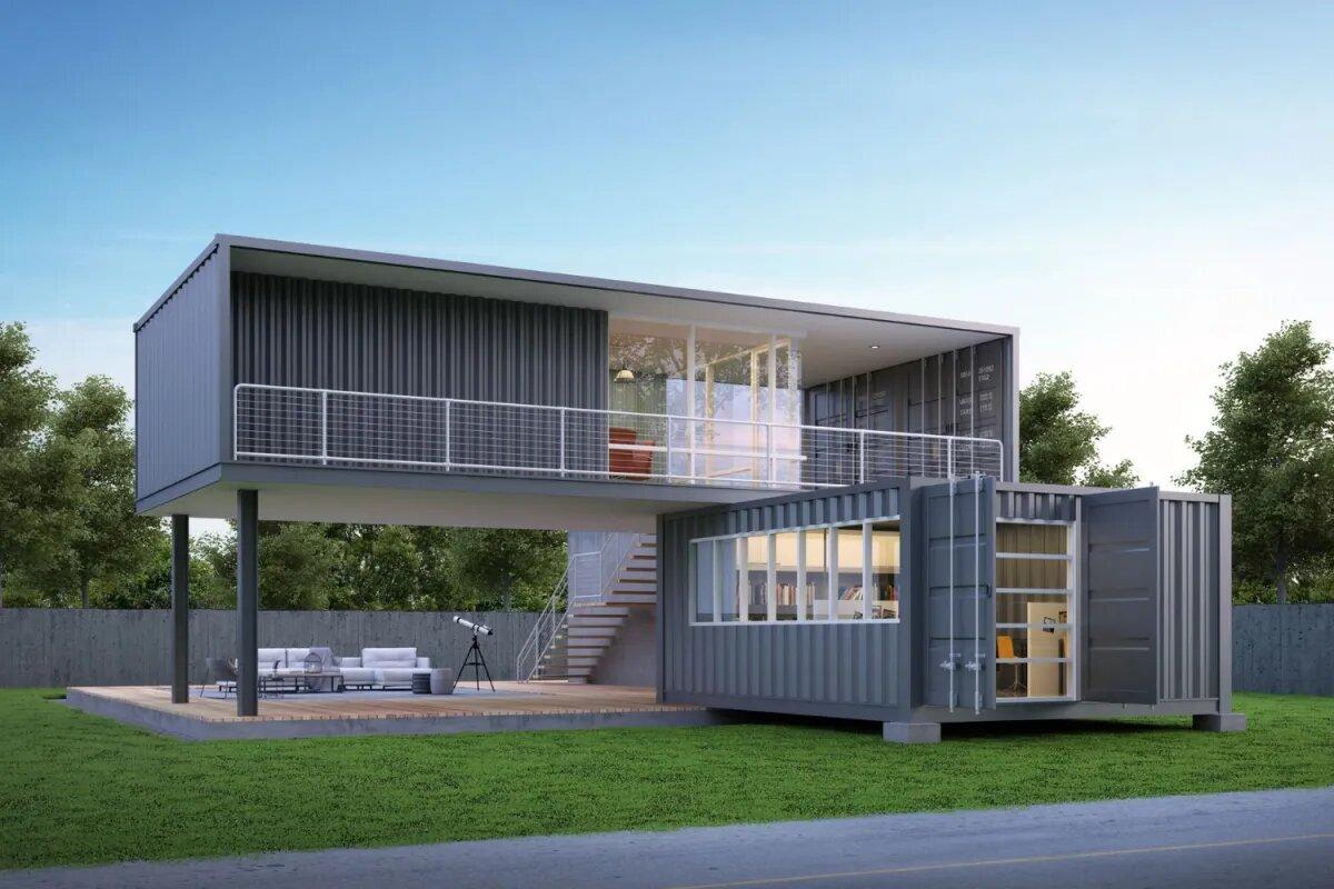 Không gian sống hiện đại với kết cấu container lắp ghép (Nguồn: Internet)