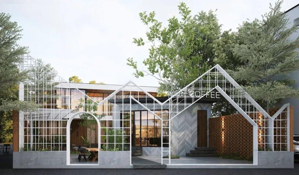 Thiết kế nhà cấp 4 100m2 kết hợp kinh doanh với không gian mở và kiến trúc hiện đại, thu hút ánh nhìn (Nguồn: Internet)
