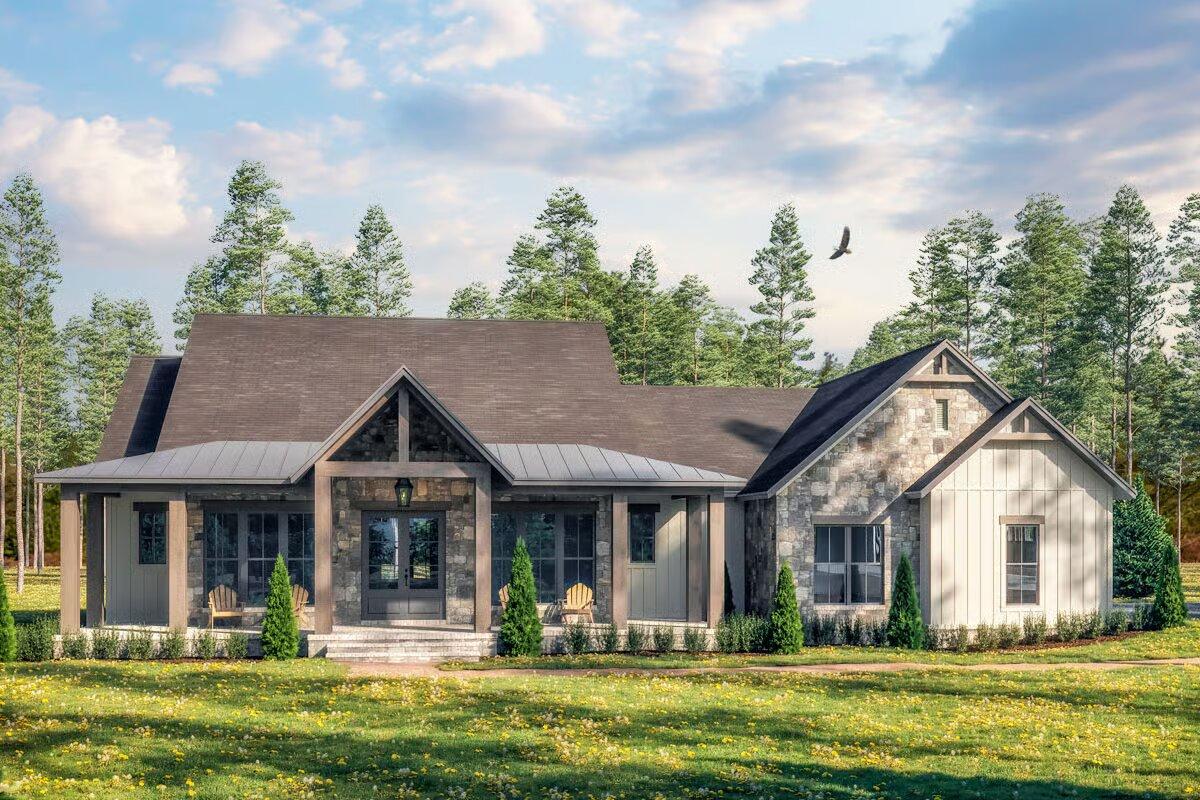 Nhà cấp 4 phong cách Rustic mộc mạc với s
