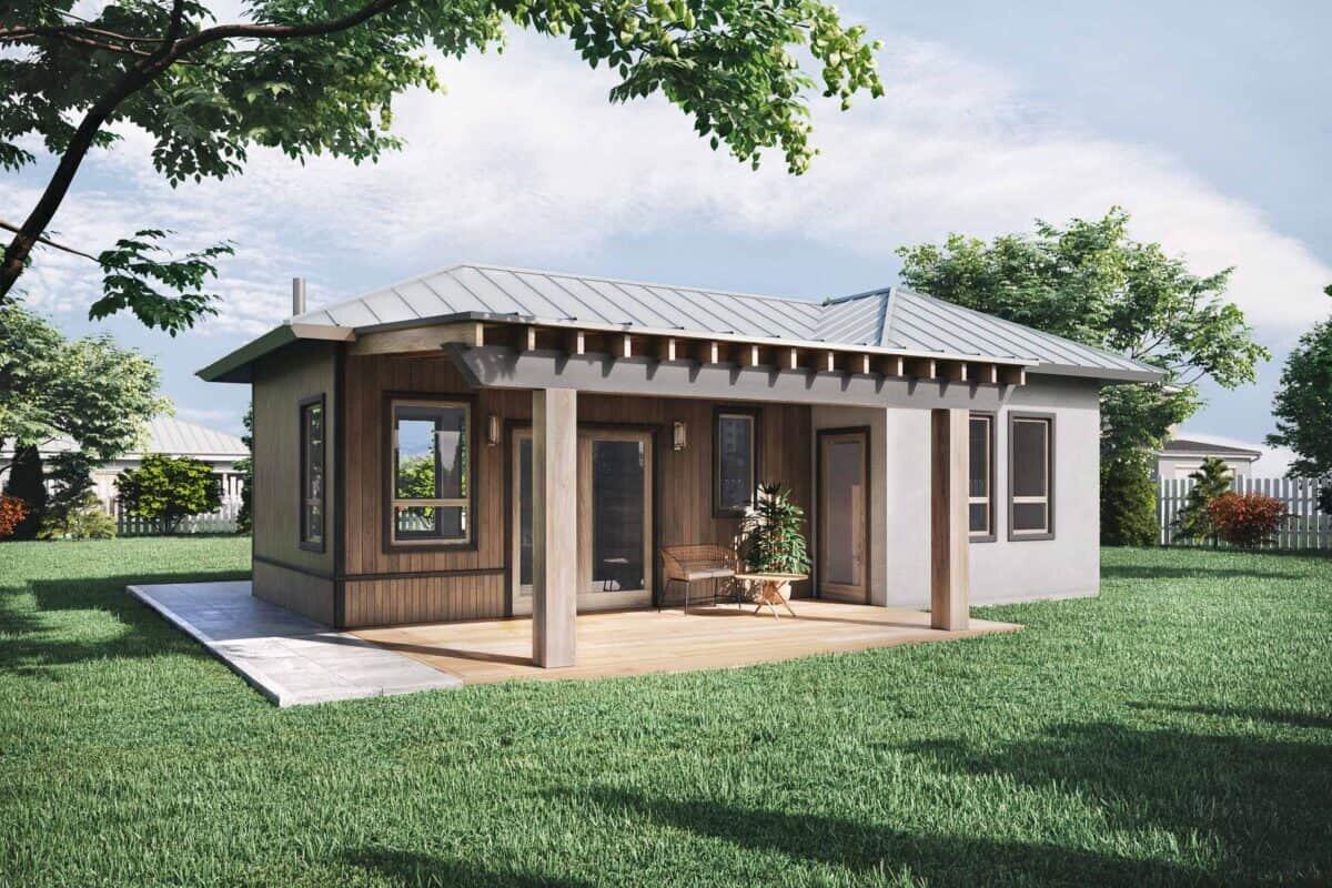 Mẫu nhà cấp 4 mái tôn hiện đại với chi phí 350 triệu đồng tối ưu không gian sống (Nguồn: Internet)