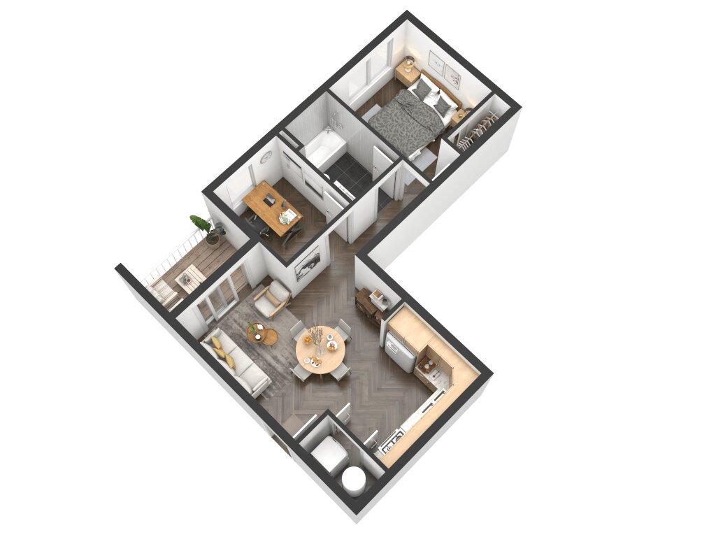 Tối ưu thiết kế không gian cho ngôi nhà 70m² dạng chữ L (Nguồn: Internet)