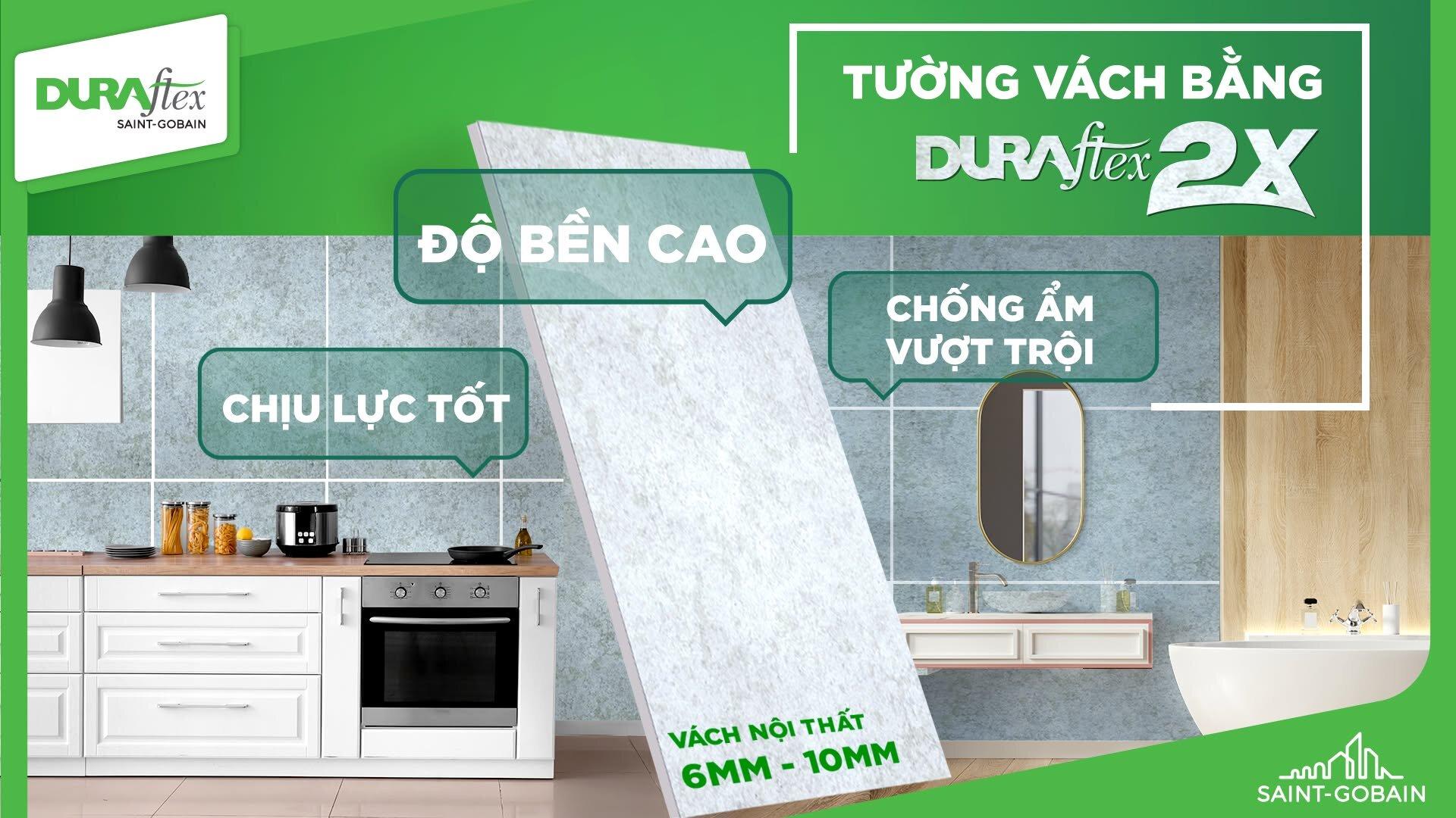 Tường vách bằng Duraflex 2X