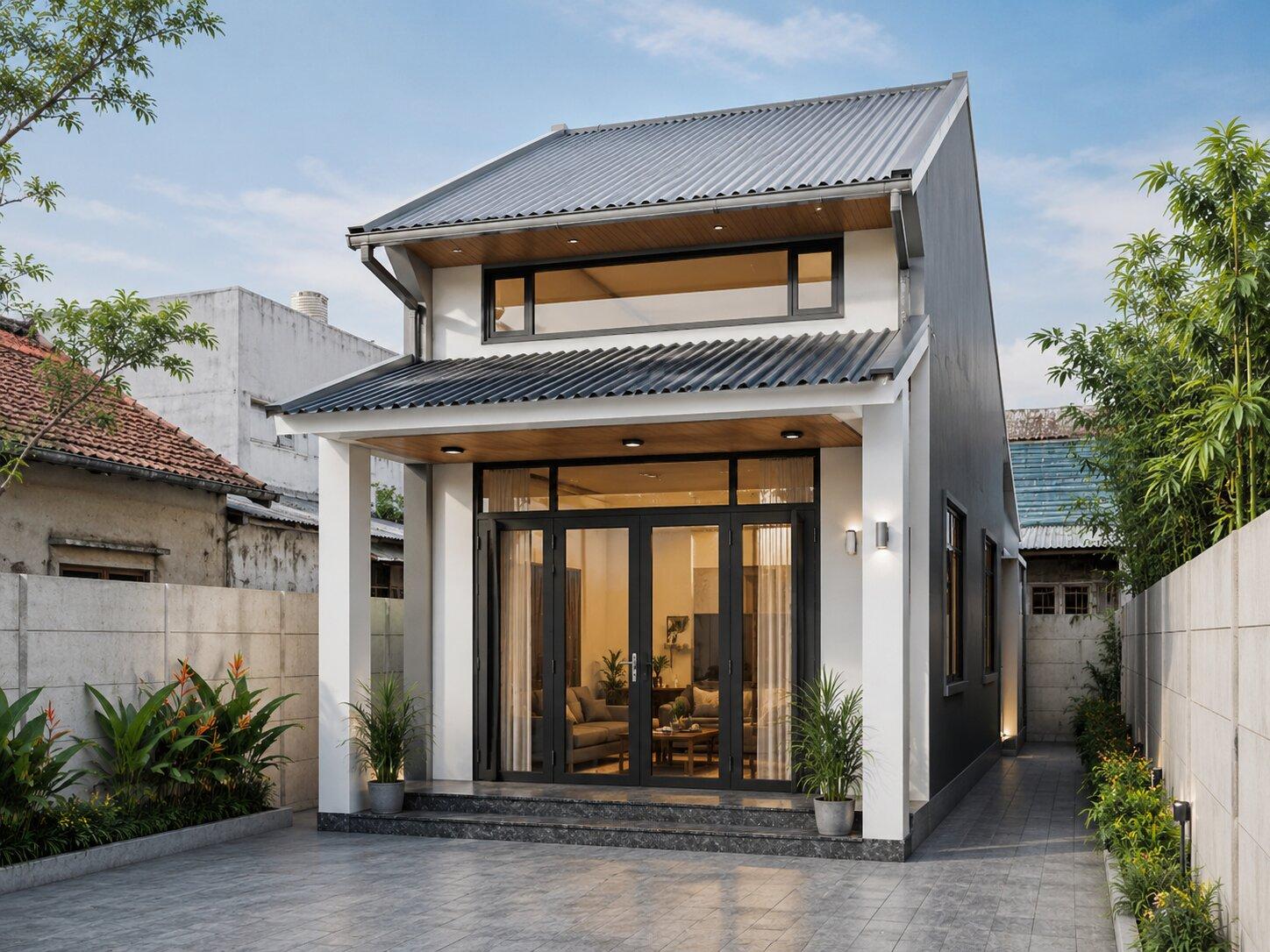 Gợi ý mẫu nhà cấp 4 5x11m có gác lửng với ngân sách 200 triệu
