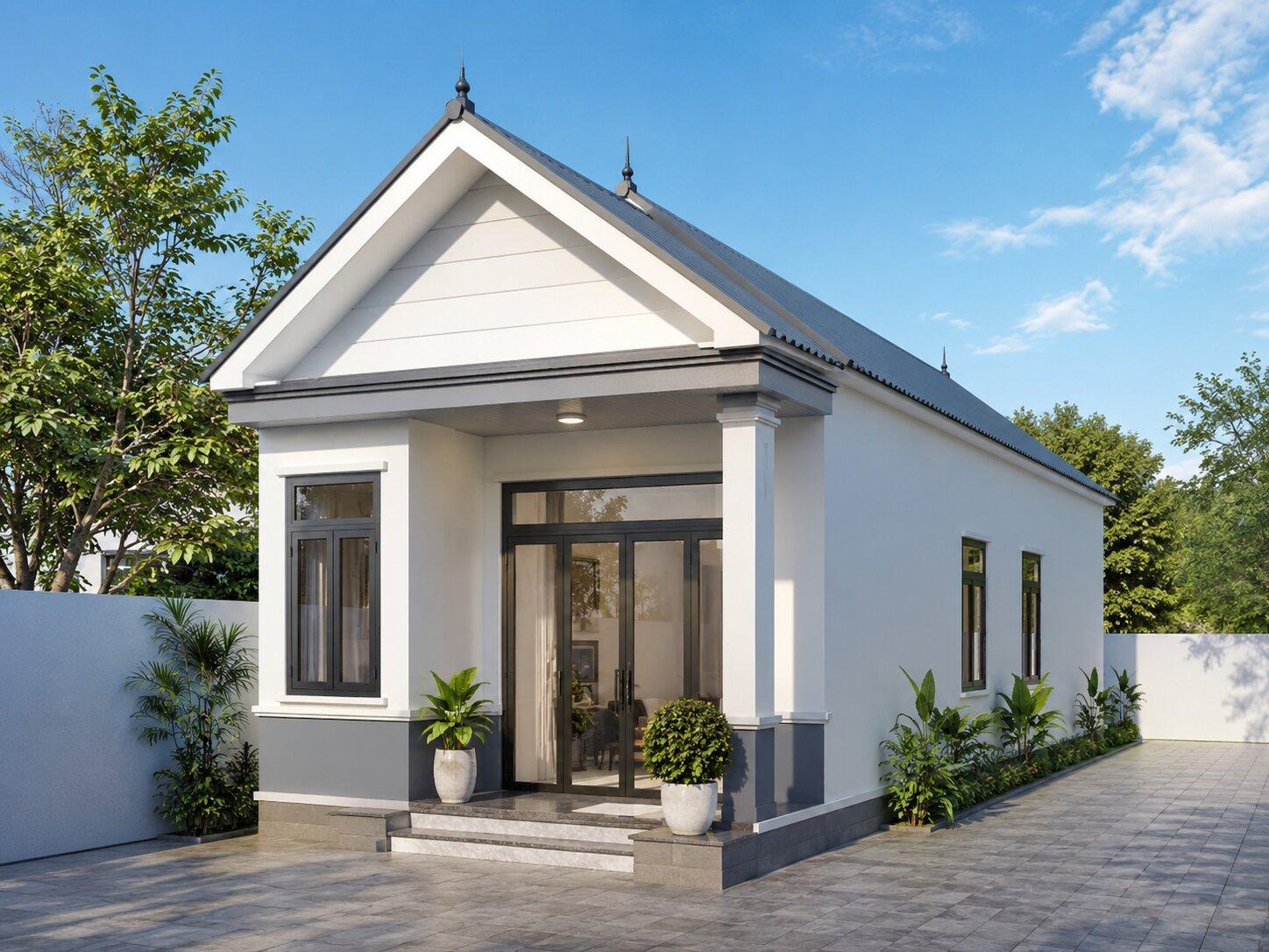 Mẫu nhà cấp 4 5x9m mái tôn đơn giản với ngân sách 200 triệu