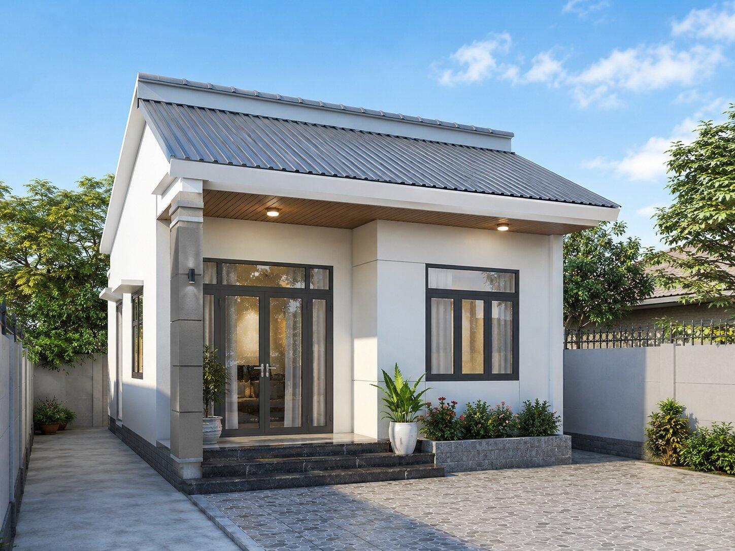 Gợi ý mẫu nhà cấp 4 5x8m có thể xây với 200 triệu