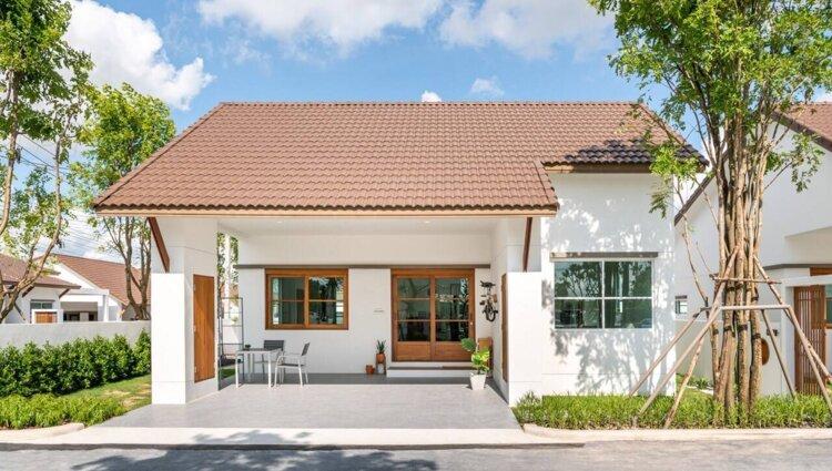 Mẫu nhà cấp 4 nông thôn 50m2 - 100m2 đơn giản, hiện đại, thoáng mát (Nguồn: Internet)