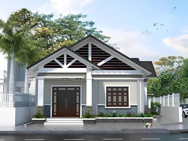 Mẫu nhà cấp 4 mái Thái 8x12m giá rẻ 300 triệu tinh tế và sang trọng (Nguồn: Internet)