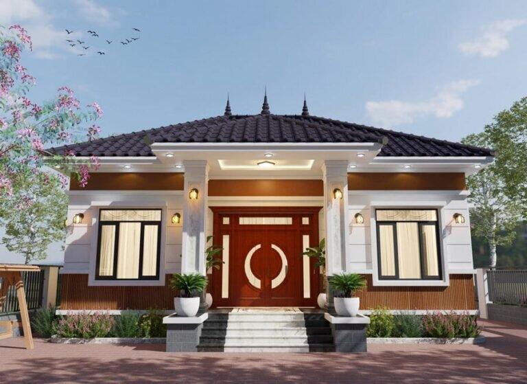 Mẫu nhà cấp 4 2 phòng ngủ ở nông thôn với thiết kế 3 gian quen thuộc (Nguồn: Internet)