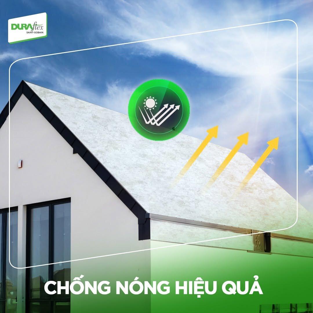 Tấm xi măng Xanh DURAflex® không chỉ giúp chống hấp thụ nhiệt hiệu quả, mà còn là giải pháp được tin dùng số 1 cho công trình dân dụng.