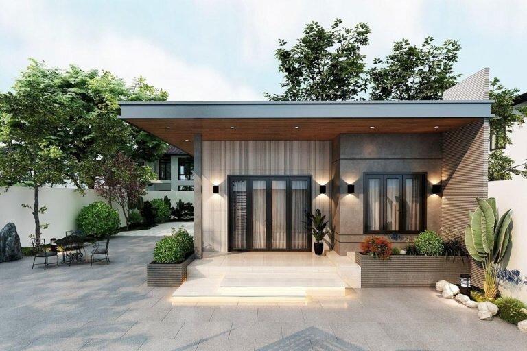Nhà cấp 4 6x15 3 phòng ngủ có sân vườn đẹp, rộng rãi (Nguồn ảnh: Internet)