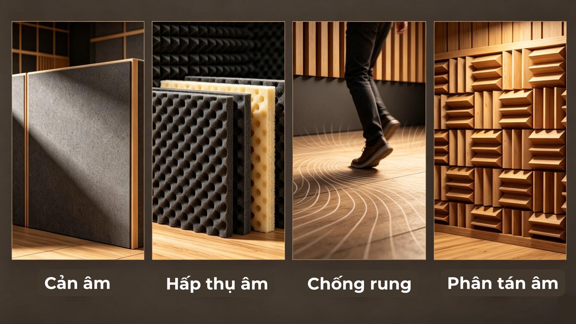 Những cơ chế cách âm cho công trình