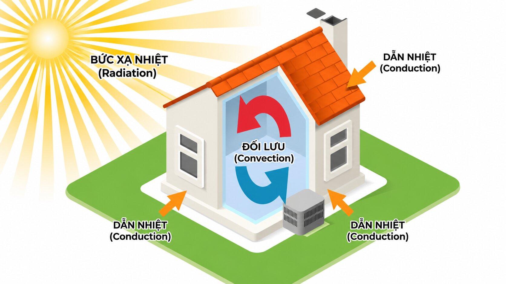 Những hình thức chính truyền nhiệt cho công trình