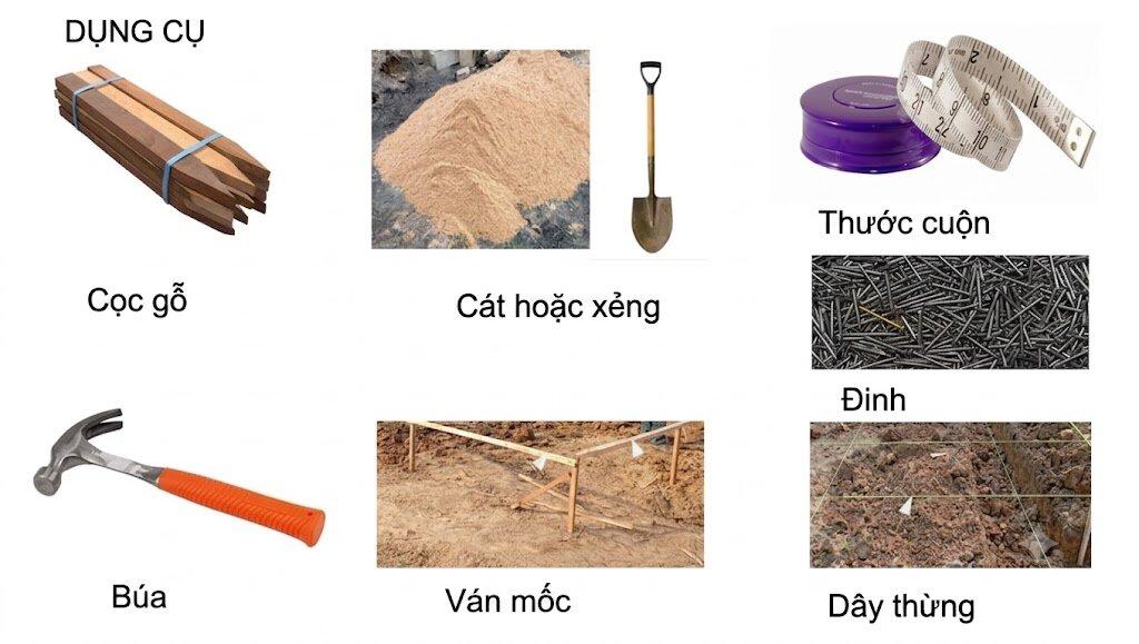 San phẳng mặt bằng và chuẩn bị dụng cụ đo đạc kỹ lưỡng là bước quan trọng đầu tiên trong cách lấy góc vuông móng nhà