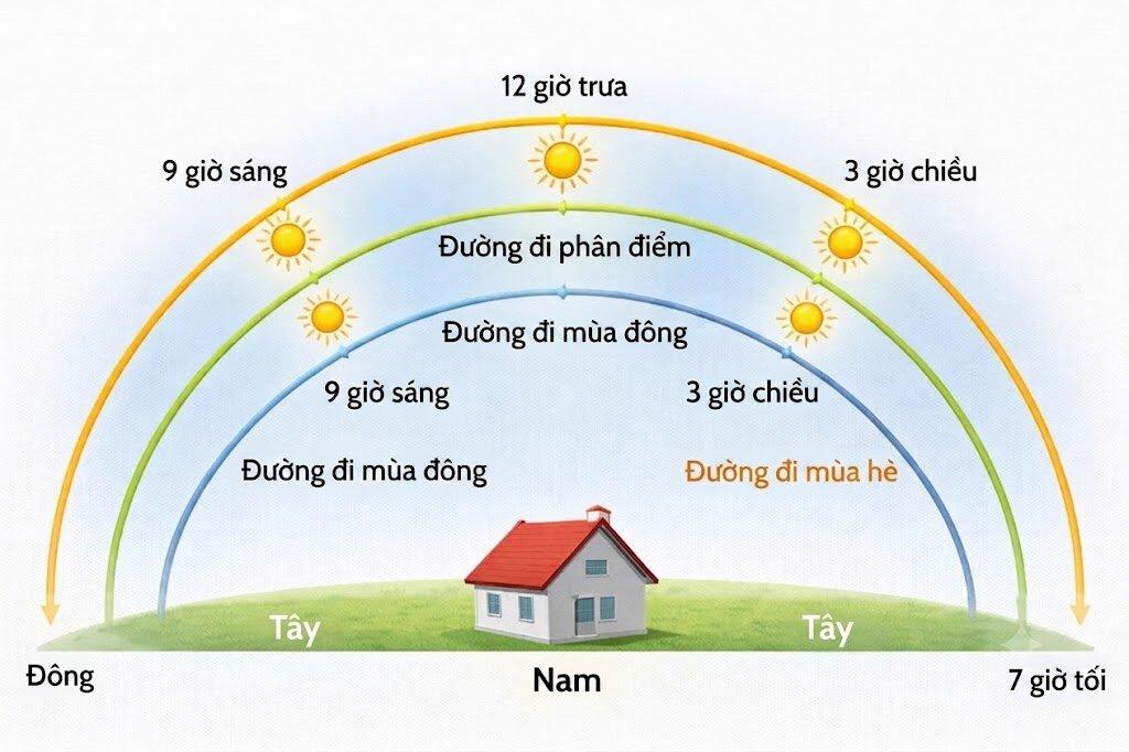 Phương pháp xác định hướng bằng mặt trời là cách làm dân gian phổ biến, mang tính tham khảo tương đối cao