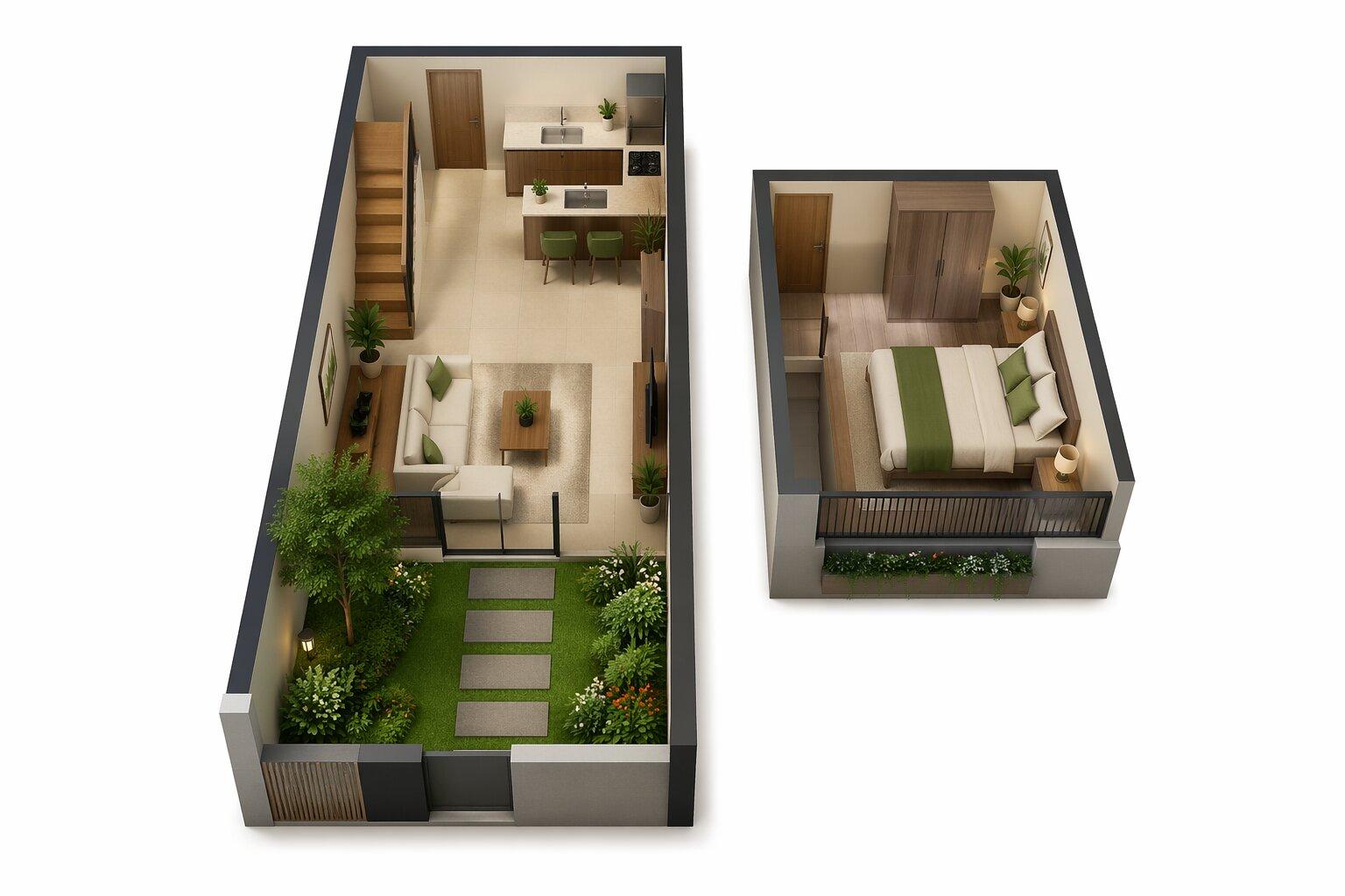 Thiết kế sân trước kết hợp cây xanh giúp ngôi nhà mát mẻ hơn