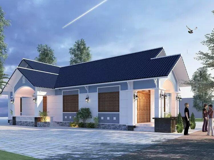 Mẫu nhà villa cấp 4 mái Thái mang không gian sống hoài cổ và tiện nghi