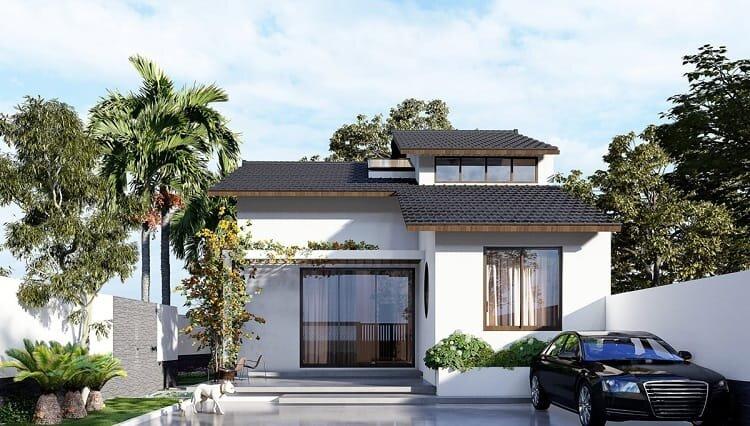 Villa cấp 4 tối giản có hình khối đơn giản giúp đón trọn ánh sáng (Nguồn: Internet)