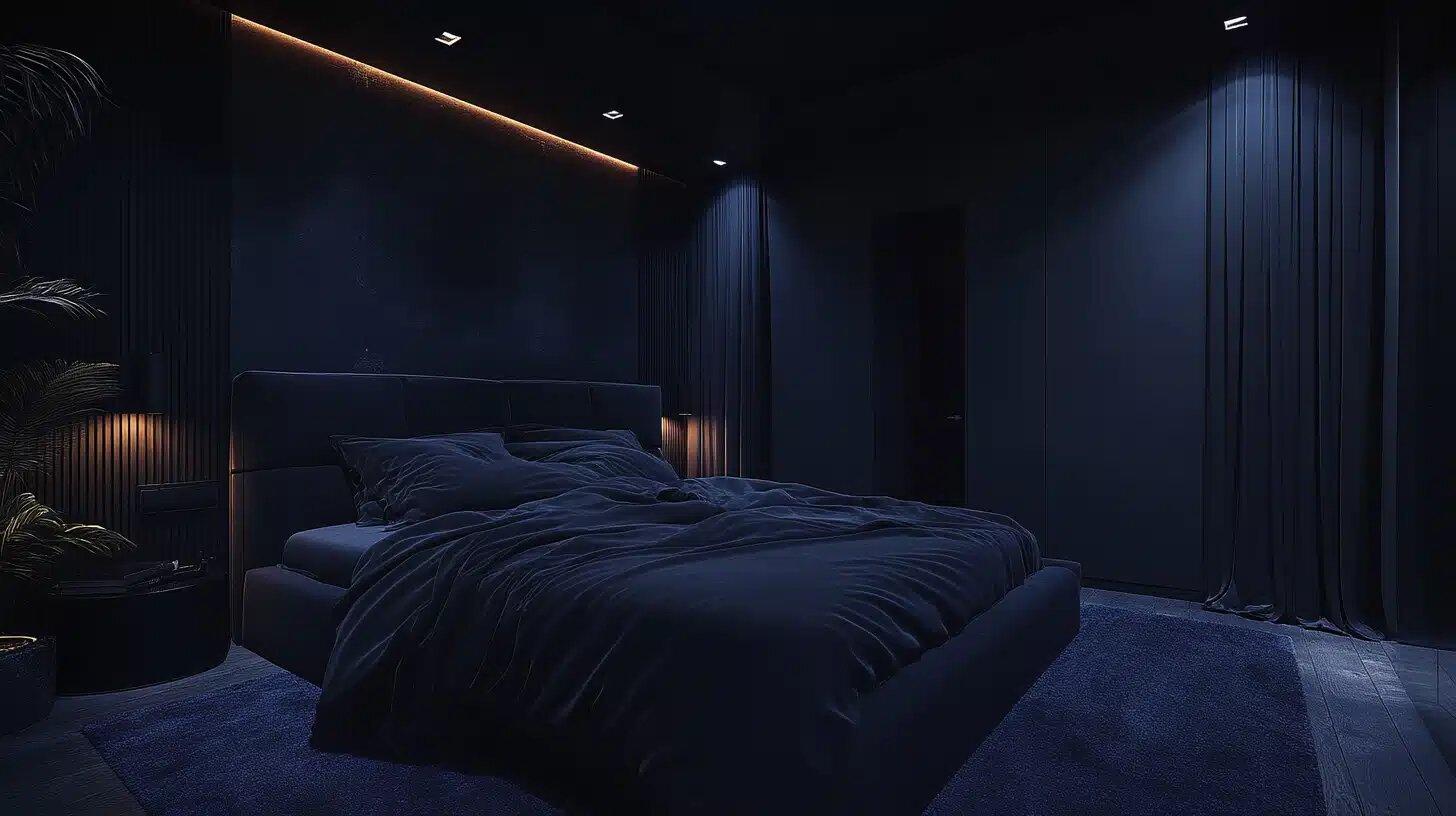 Phòng ngủ tối hoàn toàn vào ban đêm giúp cơ thể sản sinh Melatonin tự nhiên, hỗ trợ giấc ngủ chất lượng hơn. (Nguồn: Internet)