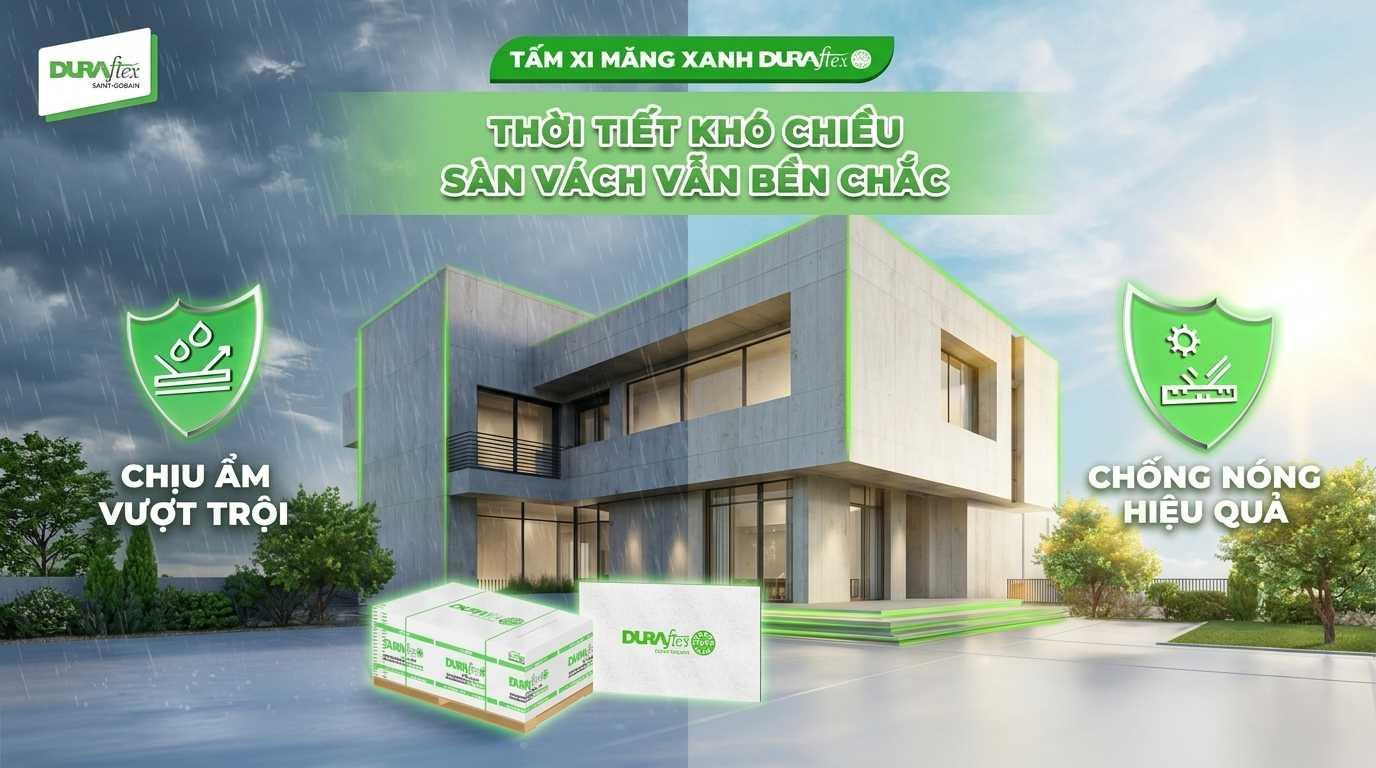 Vật liệu lót sàn sân thượng cần có khả năng chống chịu tốt trước sự thay đổi của môi trường