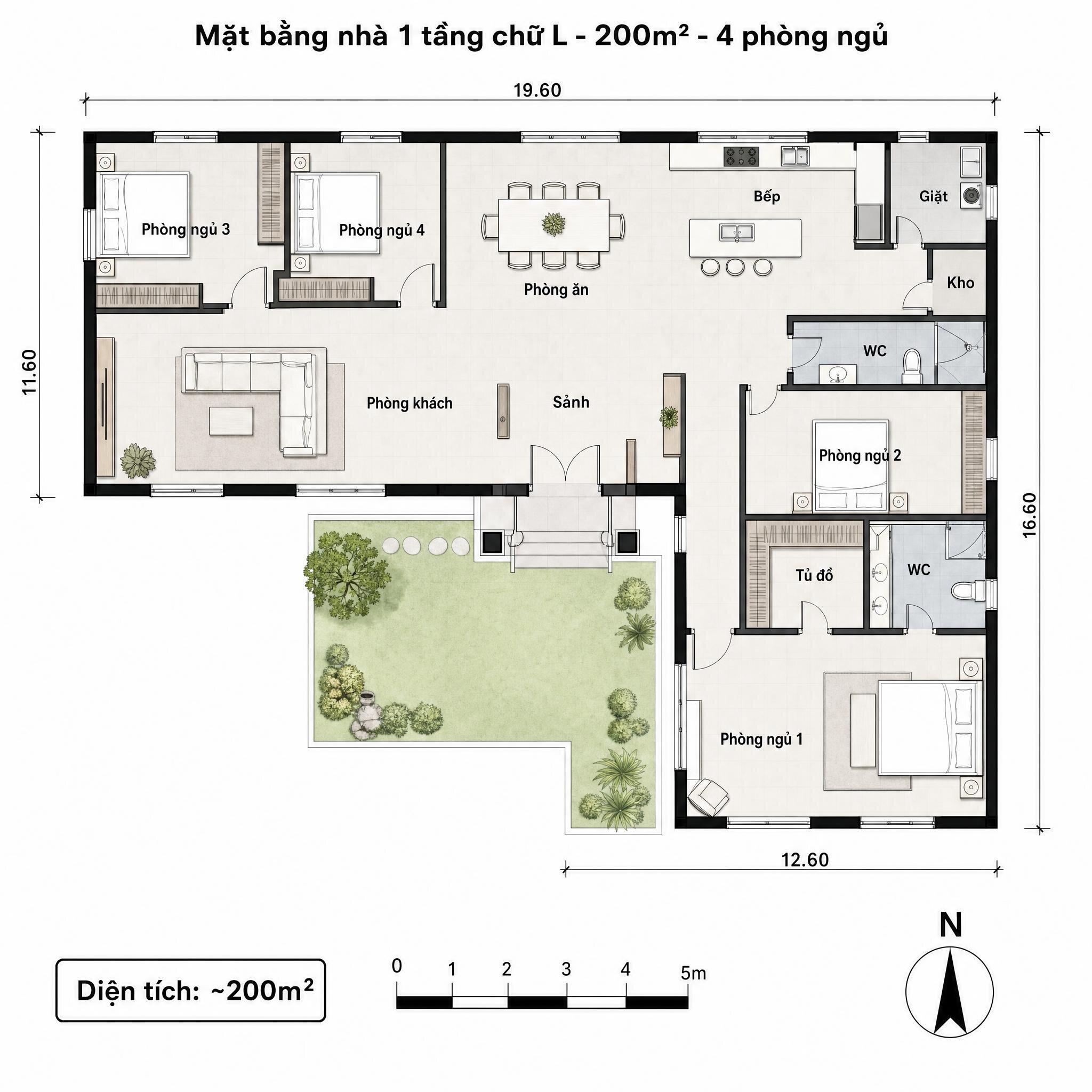 Thiết kế 200m2 sang trọng tích hợp phòng giải trí và làm việc riêng