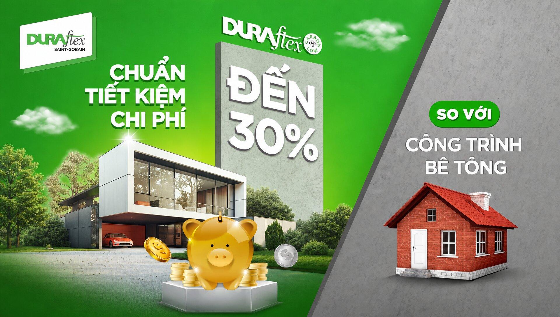 Duraflex chuẩn tiết kiệm chi phí đến 30% so với công trình bê tông