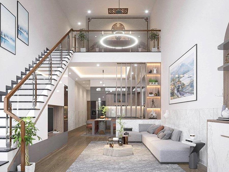 Nhà cấp 4 70m2 2 phòng ngủ 1 phòng thờ trên gác lửng (Nguồn: Internet)