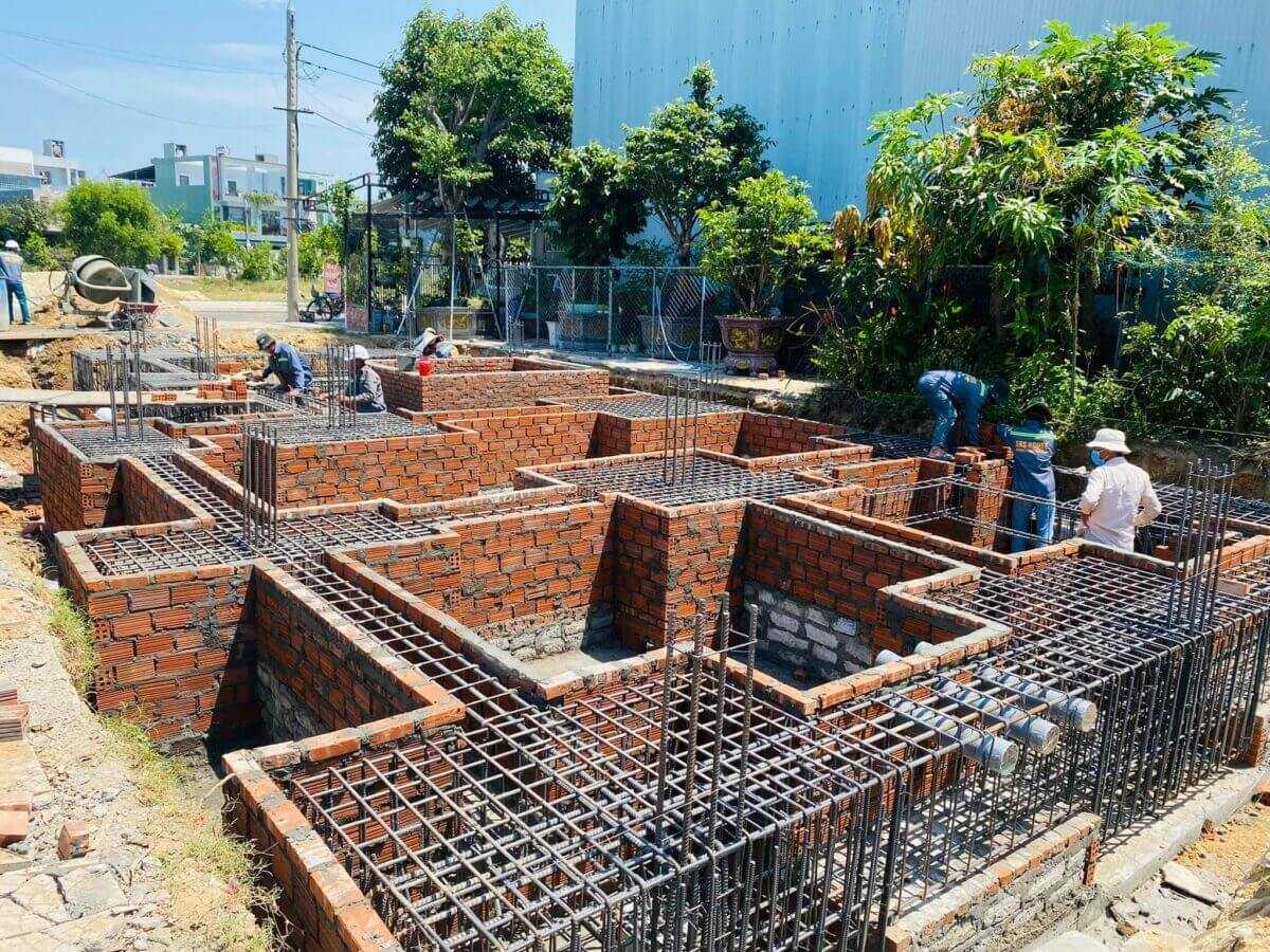 Quá trình thi công móng nhà thực tế (Nguồn: Internet)