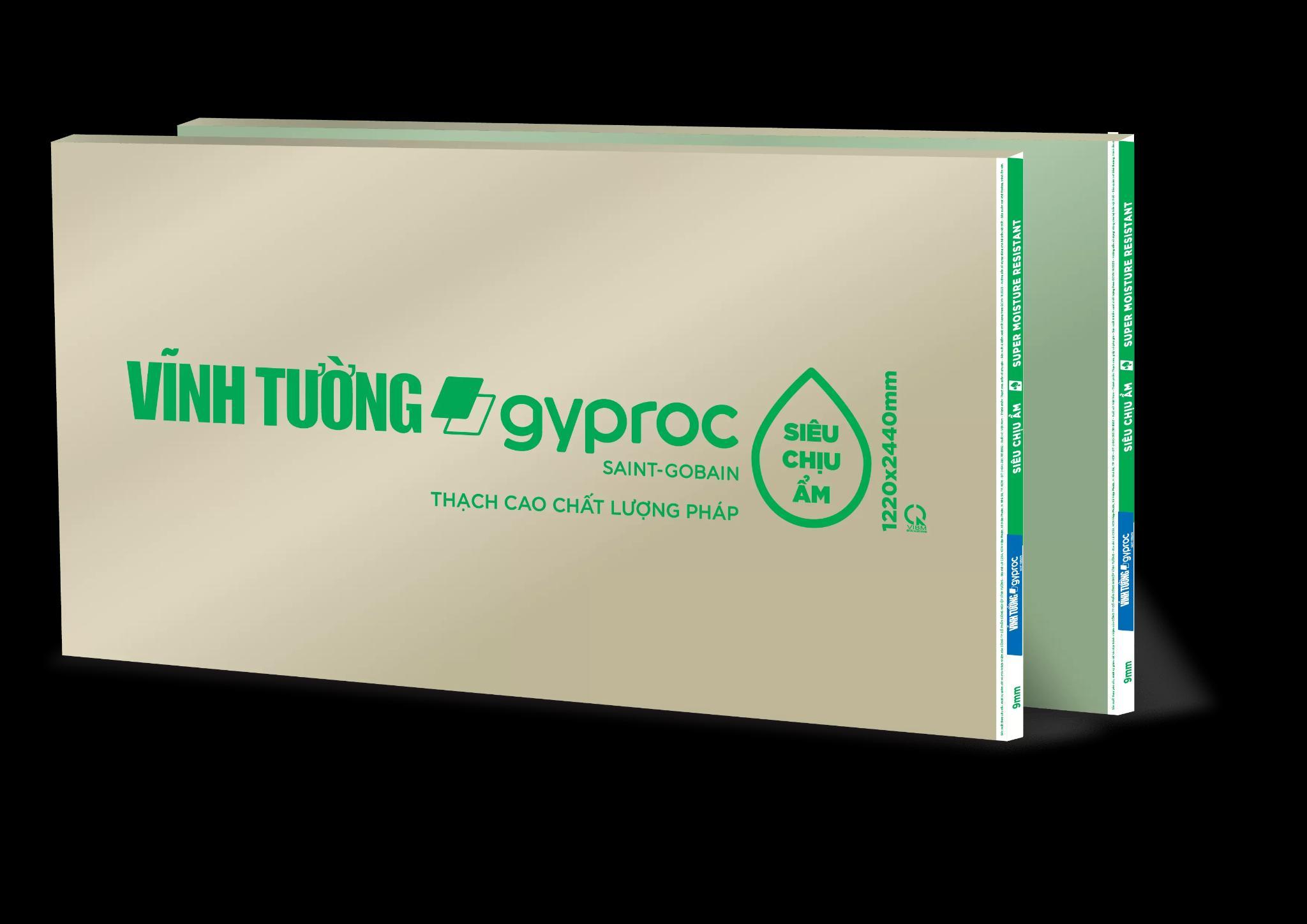 Tấm thạch cao Vĩnh Tường Siêu bền - Siêu chống thấm
