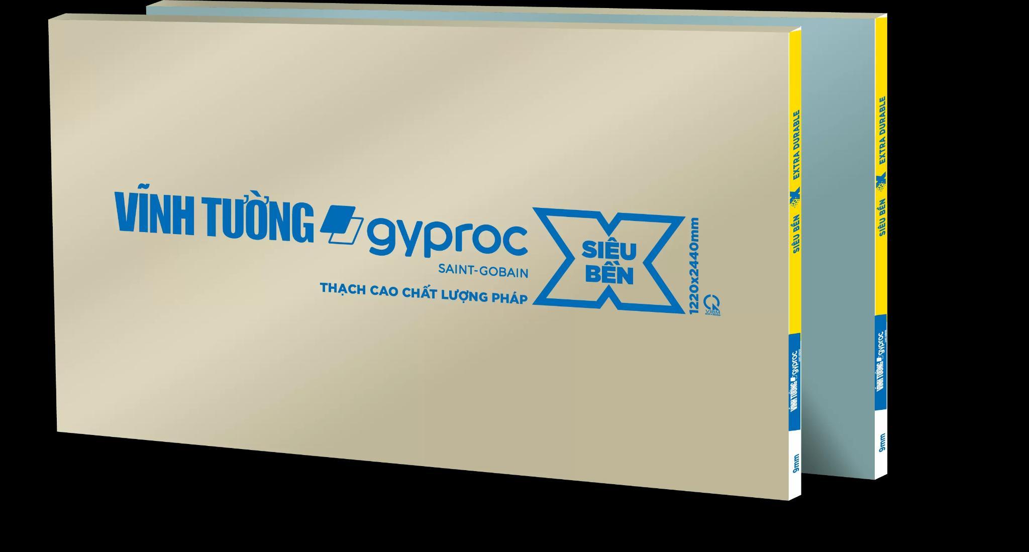 Tấm thạch cao VĨNH TƯỜNG-gyproc Siêu Bền X
