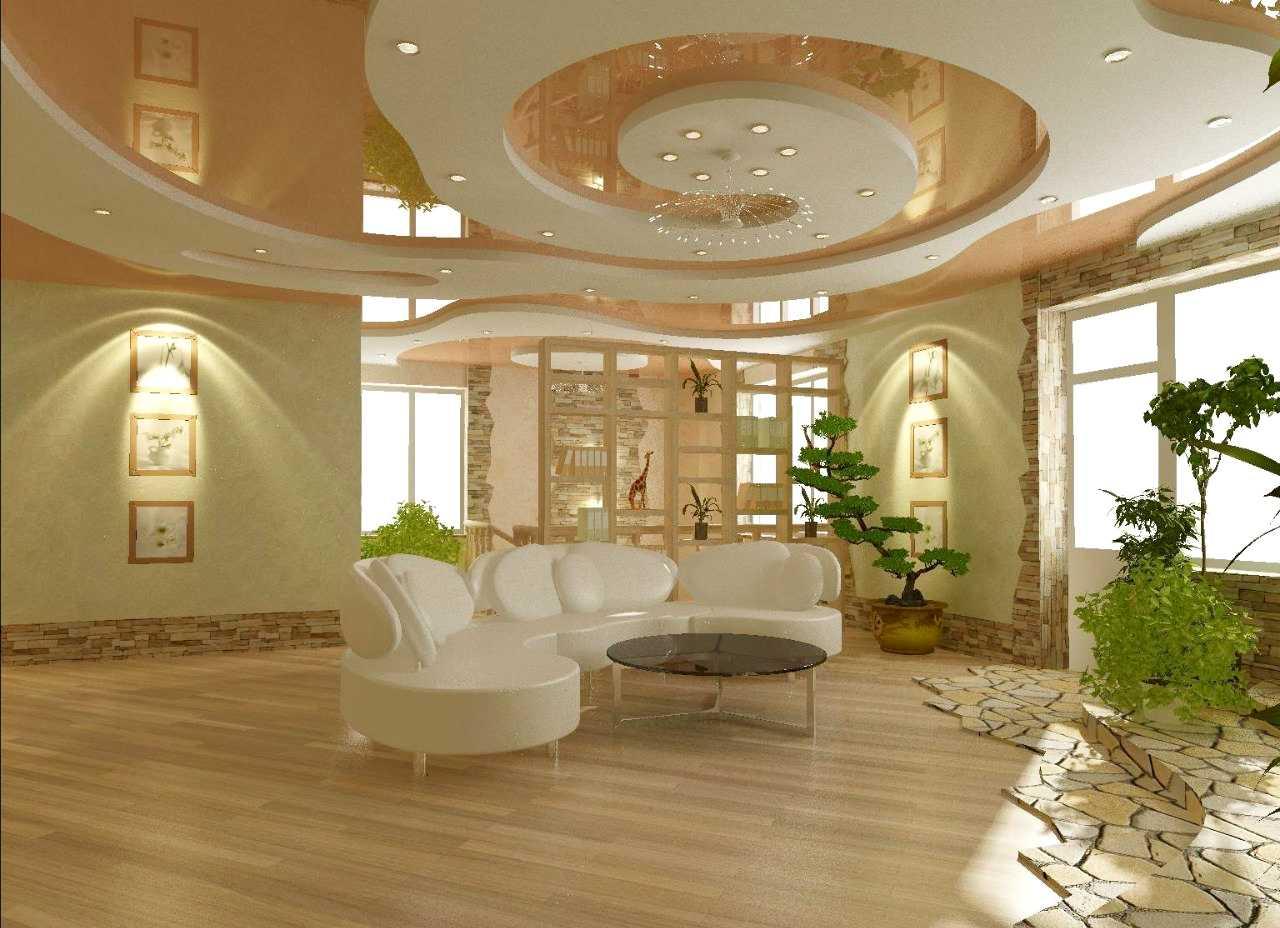 Ứng dụng hệ trần chìm giật cấp trong thiết kế phòng khách sang trọng, hiện đại