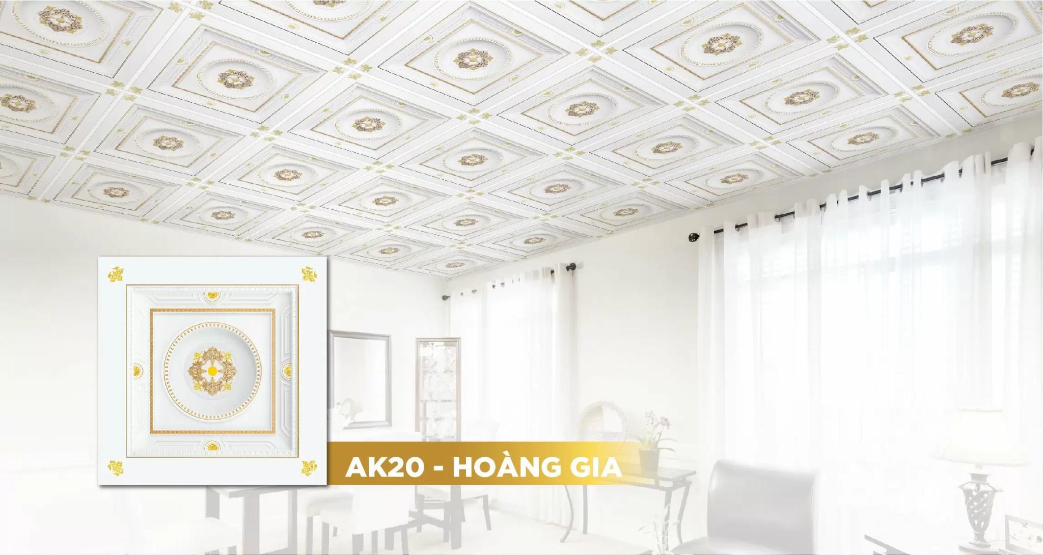 Mẫu trần thạch cao Vĩnh Tường với họa tiết độc đáo