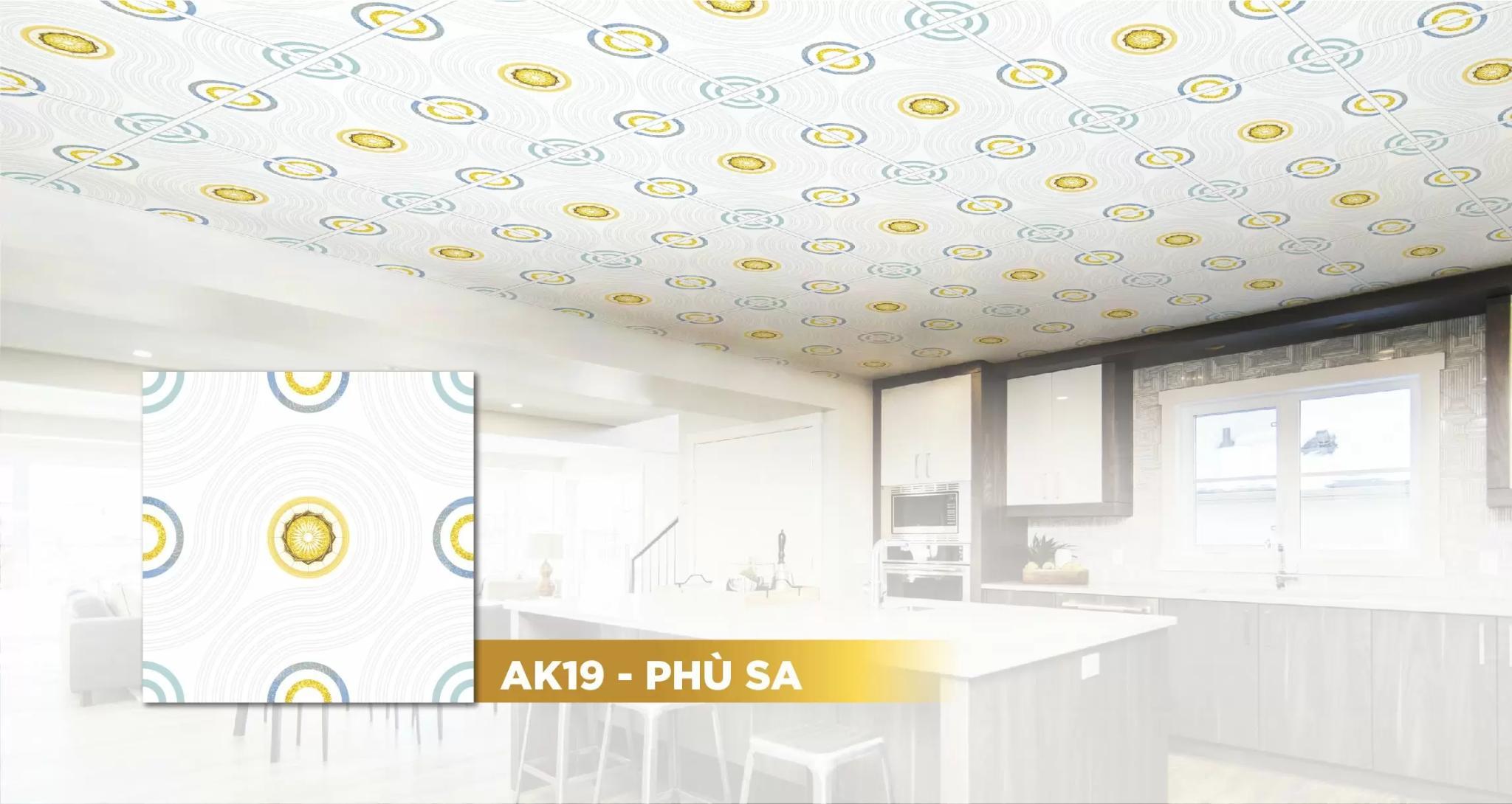 Mẫu trần thạch cao Vĩnh Tường Ánh Kim AK19 - Phù sa